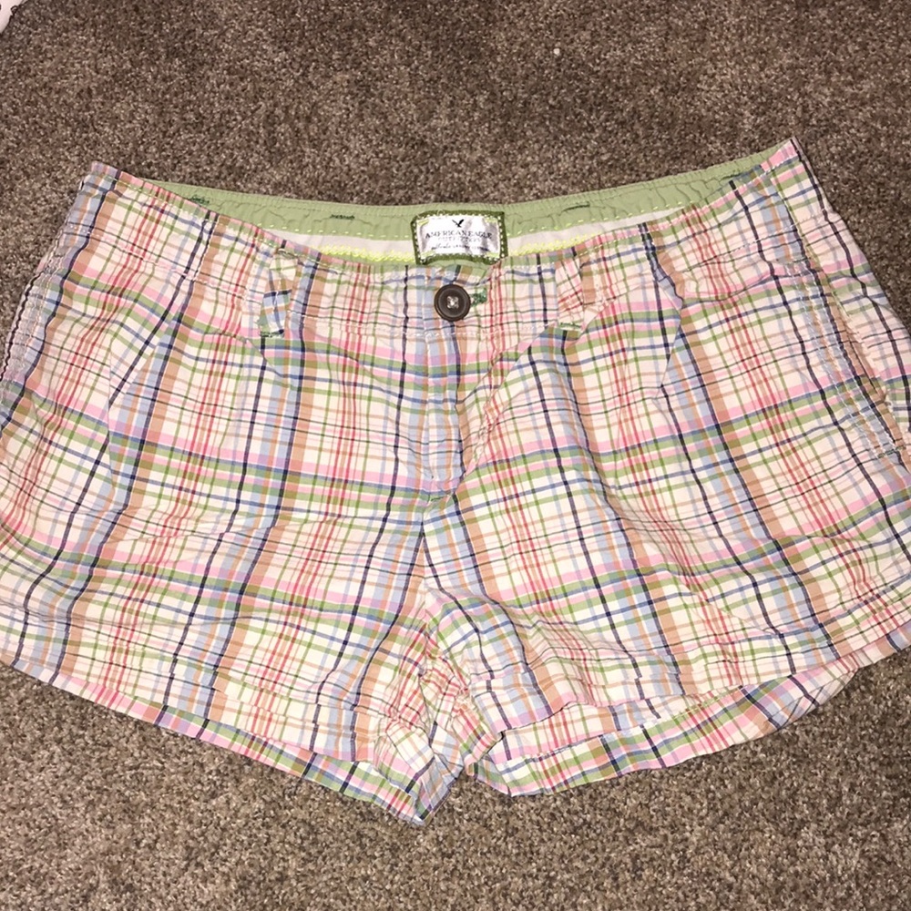 plaid shorts